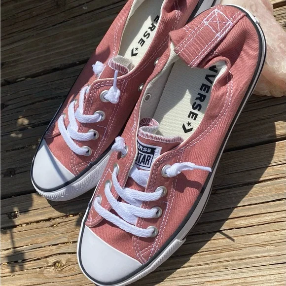 BRAND NEW Converse All Stars. Peachy pink. Slip on. Size 8.5 Canvas. - Picture 4 of 6
